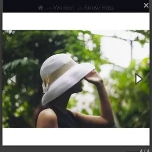 Brontë | Accessories | Bront Grey Wide Brim Straw Hat | Poshmark display picture 2